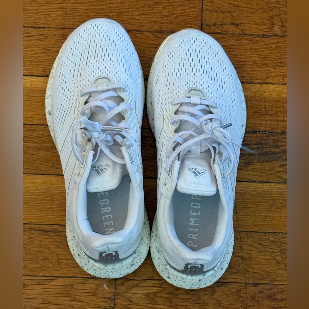 Adidas White Athletic Shoes with Breathable Mesh
